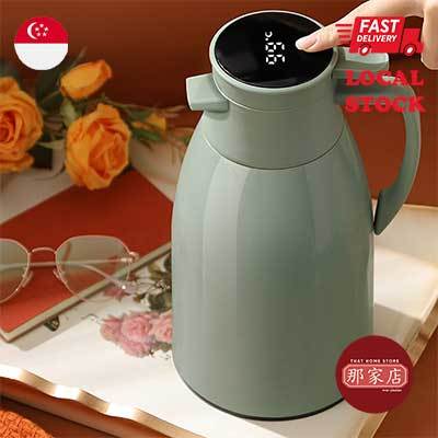 1.9L Thermos Smart Display Temperature Vacuum Flask Home Kitchen