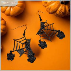 【SHANGZE4】 Gothic Vampire Bat Earrings For Women Vintage Red Water Drop Pendant Earring Halloween Pagan Witch Ear Jewelry Gift