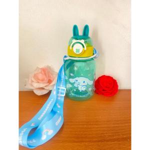 Botol Minum Anak Karakter Sanrio Ukuran 600ml Free Sedotan Tutup Kuping HX 3222