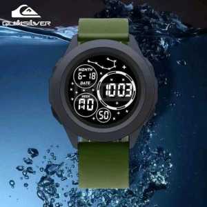 Jam Tangan Pria Quiksilver Digital Water Resistant Strap Rubber Free Box Free Baterai Cadangan DIGITAL WATCHES KADO