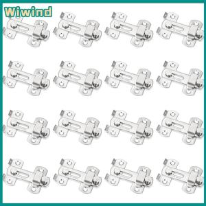 【Wiwind】16Pcs สแตนเลสกลอนสลักล็อคประตูบานเลื่อนบานพับคู่ความปลอดภัยกลอนสำหรับตู้หน้าต่างที่เหมาะสมอุปกรณ์เสริมห้อง
