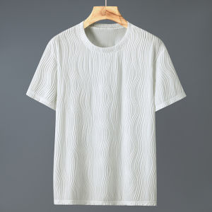 【4XL-11XL】180KG Can Wear Big Plus Size Fat Oversized Quick Drying Ice silk Has a Unique Texture Mens Sleeveless T-Shirt Short Sleeve T-Shirt Loose Casual Cool Summer Sports
