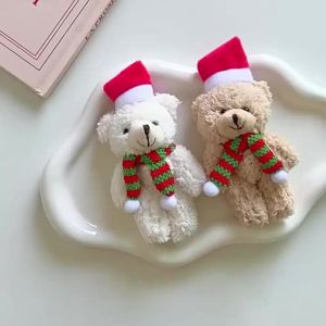 2025YESPERY ของขวัญผ้าคลุมไหล่รูปหมีกำมะหยี่คริสต์มาสสำหรับเด็กน่ารักหมีขาวสีน้ำตาลของประดับตกแต่งบ้านของตกแต่งหน้าเค้กสำหรับคริสต์มาสLKKN