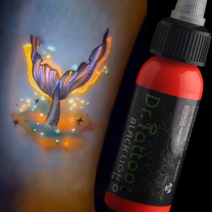 Tattoo Color Fluorescent Color 8 Colors Optional Glowinthedark Tattoo Color Fluorescent body