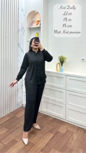 NEW ONESET KNIT PREMIUM VIRALL SANTAI SANTAI OOTD SIMPEL SEHARI HARI PALI LARISS BY ANNISA