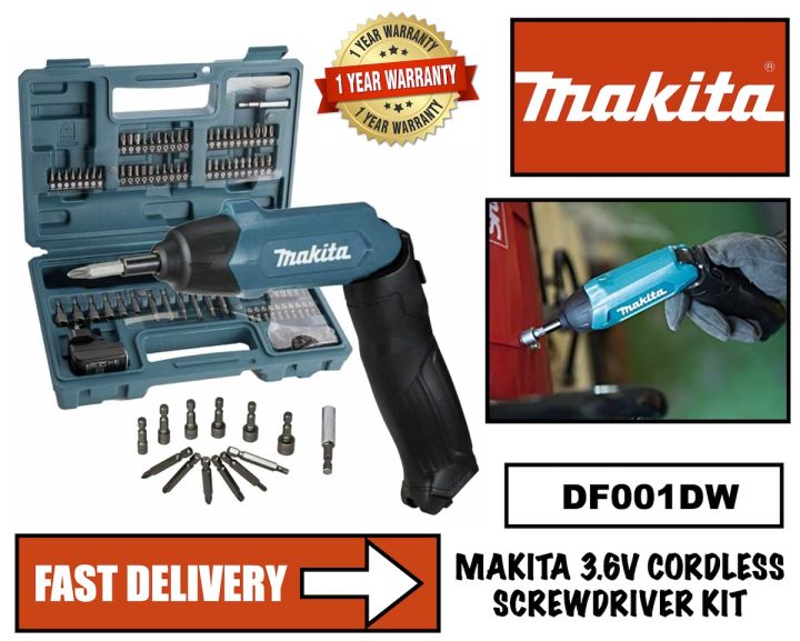 MAKITA DF001DW Cordless Screwdriver Kit (3.6V) with Bits Set | Lazada ...
