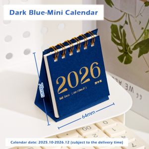 FLORI Mini 2026 Calendar Portable Double Coil Calendar Ornaments Minimalist Planner Calendar  Year Gifts
