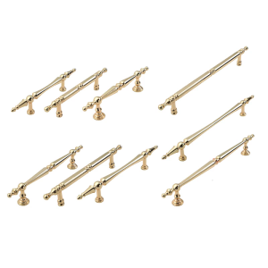 Elegant Golden French Cupboard Handles with Strong Metal Construction for Modern Furniture Drawers Wardrobes 2PCS