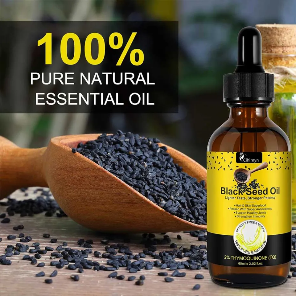 Black Seed Oil Organic Black Seed Oil Cold Pressed Pure and Natural Liquid 