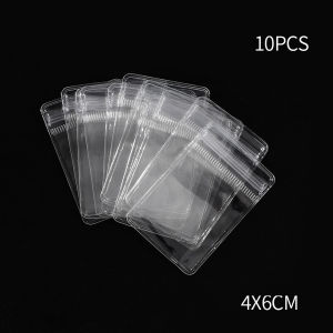 【♡Lovely girls house♡】10Pcs Multi-size PVC Zipper Bag Clear Soft Plastic Bag Sealed Anti-oxidation Jewelry Storage Bag Souvenir Universal Packaging