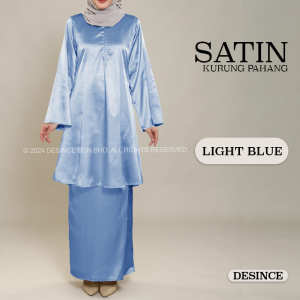 🇲🇾 DESINCE Muslimah Plain Satin Baju Kurung Pahang Adult Kid Baju Kurung Pahang Dewasa Kanak-Kanak WW 070 KW 070