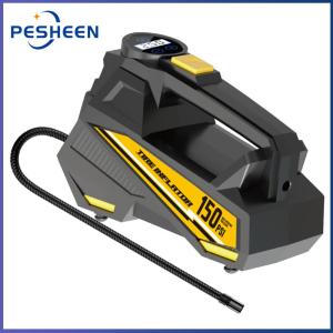 150psi รถพกพาปั๊มพกพาที่มีไฟ LED จักรพยานอากาศดิจิตอลดิจิตอลรถยางรถยนต์อินโฟเรอร์สำหรับยางรถยนต์