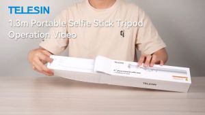 TELESIN 130cm Bluetooth Zoom Remote Phone Tripod Selfie Stick