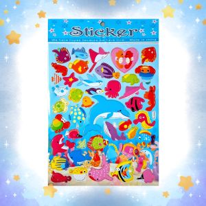 [KH] Gambar Tempel Laser Sticker Stiker Laser Anak Karakter Ikan Laut Sea World
