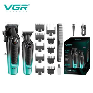 Vgr 3-IN-1 Hair Clipper Kit for Men Electric Hair Trimmer with LED Display V-196 V-996 V-326