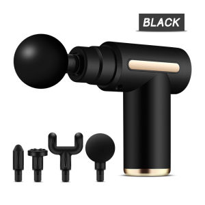 Mini Muscle Massage Gun Vibration Massager Body Deep Pain Relief Fascial Gun Vibrator 6-Speed 4 Massage Head LCD Touch Screen Large Capacity Battery Mothers Day Gift