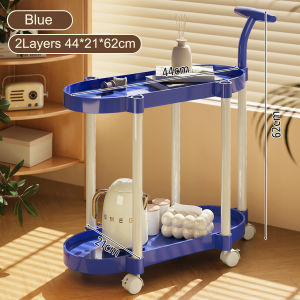 Removable Trolley Side Table With Wheel Small Coffee Table Tray Beside Table for Living Room Bedroom