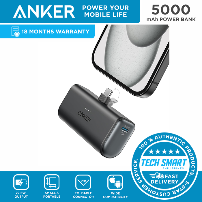 Anker Nano Power Bank with Built-in Foldable USB-C Connector