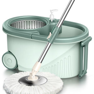 Household wet and dry rotating mop Handfree mop bucket wheel Household mopping god device