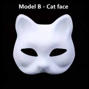 2Pcs White Mask DIY Hand Drawn Sketch Masks Halloween White Plain Paper Full Face Opera Masquerade