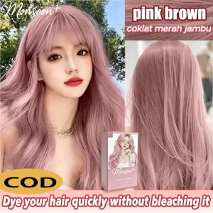 Monsoon+ Hair Dye Golden Brown natural organic hair colour shampoo cream for everyone with tool kit Not need to bleach hair hair dye shampoo Cover the grey hair color dye long-lasting color fixation 200ml 染发膏 染发剂