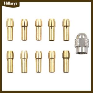 [Hillarys] 11 cái lốc Mini khoan Brass Collet Chuck cho công cụ quay 0.5-3.2 mét brass và NUT cho Dremel Phụ kiện thiết lập