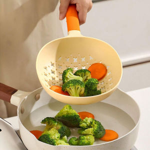 Big Noodle Vegetable Drain Spoon Colander Spoon Slotted Pasta Serving Spoon with Holes Heat-resisting Kitchen Cooking