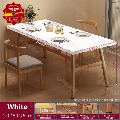 UPSEN Wooden Dinning Table Dinning Chairs Home Restaurant Dinning Table 4-6 Seater For Living Room