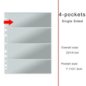 CRUSHES Clear Photo Album Pages 11-Hole Multi-Pockets Photocards Sleeves Binder Refill A4 Binder Pages