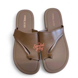 Sandal Wanita Terbaru/Sendal Jepit Jempol Jelly Alina D 556 K1/Sendal Flat Karet Import Kekinian
