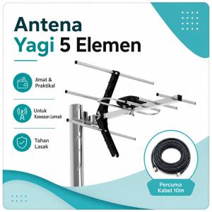 MYTV DVB-T2 Outdoor Digital Antenna 5E High Gain UHF Aerial With 10 Meter Cable