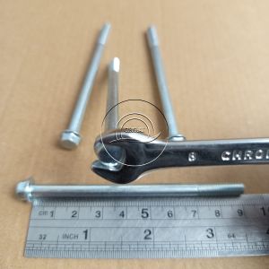 BAUT TOPI M6X90 KUNCI PAS 8 PANJANG 9CM 9 CM PUTIH BLOK MESIN CVT 90MM 90 MM FLANGE BOLT M6 X 90 BAUT 6X90 6 X 90 PITCH DRAT 1.0 DIAMETER BODY DRAT 6MM