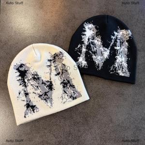 [COD] Auto Stuff หมวกถัก Y2K มีตัวอักษร M หมวกถักนิตติ้งแฟชั่นใช้ได้ทั้งชายและหญิงใส่ได้หลากหลายสำหรับฤดูใบไม้ร่วงฤดูหนาว