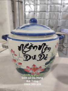 Hũ đựng gạo 10kg 15kg gốm sứ Gia Hưng Bát Tràng