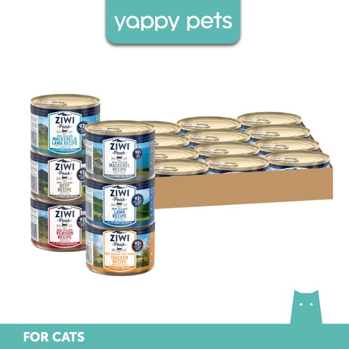 Ziwi Peak Wet Cat Food (185g x 12) Complete Diet, Meal Topper, Carton