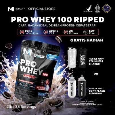 [Anindita Hidayat Collaboration] MUSCLE FIRST Pro Whey 100 Ripped 2lbs/900gr - Fat Burner Whey Protein with L-Carnitine CLA & Green Tea Extract