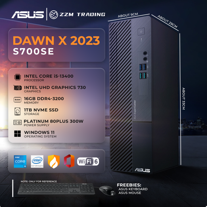 Asus Expert Center DawnX 2023 System Unit core i5-13400 UHD Graphics ...
