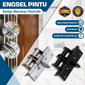 DADIDU  Engsel Metal Spring Door Closer Automatic Penutup Pintu Jendela Lemari Otomatis – Engsel Pintu Otomatis 90° Engsel Pintu Rumah Plat Metal