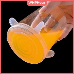 WHPHous 6pcs Silicone Covers Adaptable Silicone Lids Universal Dish Stretch Keeping Fresh Airtight Cover Silicone Food Lids For Kitchen