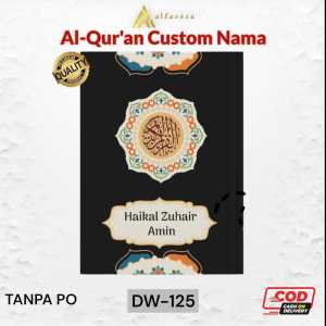 Alfareza - Variasi 7in1 Hampers Quran Custom Series Hitam Peci Sarung Sajadah Tasbih Kado Pria Muslim Souvenir Haji Umroh