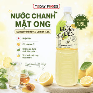 Nước chanh mật ong Suntory Honey & Lemon 1.5L Nhật Bản | vitamin C không sử dụng chất bảo quản