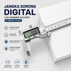 Jangka Sorong Digital Stainless 15cm Sigmat Vernier Caliper 150mm SH20 8ASV