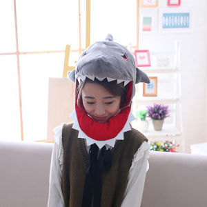 YOUSHI TOP dinasours toy for kid Green Headgear Dinosaur PP Cotton Doll Adult Plush Shark Hat Plush Dinosaur Head Cover Cartoon Plush Dinosaur Hat Kids Gift