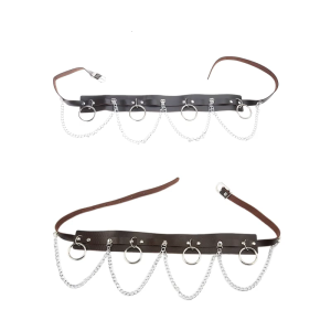 Stylish Waist Belt Wide Chain Dancers Costume Studded Belt Simple Chain Belt for Suit Skirt Jeans Body Jewelry