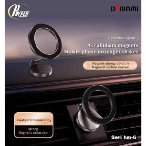HA HM-6 ￼ MAGNET CAR HOLDER 360° ROTATION MAGSAFE CAR PHONE HOLDER/UNIVERSAL HOLDER HP MOBIL MAGNETIC BEKERJA DENGAN SEMUA PONSEL