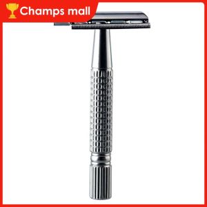 Manual Long Handle Razor Beard Trimmer Shaver Double-Edged Razor Hair Removal Blade For Men