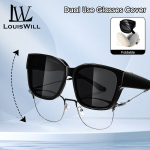 LouisWill Sunglasses Myopia Glasses Cover Foldable Sunglasses Women Fashion Sunglasses over glasses Sunglasses UV Protection Large Frame Sunglasses Eyes Protection Eyewear HD Polarized Lens Sunglasses for Myopia Outdoor Travel Driving Sunglasses for Men