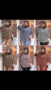 Setelan oneset crinkle kotak / setelan wanita crinkle / setalan wanita kekinian / Setelan crinkle Airflow/ crinkle import