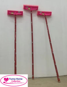 Funny Home Collection - Floor Scrub Brush With Push Brush Long Handle