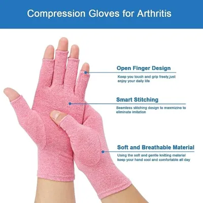💞SG Stock💞Rheumatoid Arthritis Relief Gloves Therapy Comfortable Arthritis Compression Gloves Fingerless Joint Pain Relief Gloves Hand Mitten Warmth Glove Carpal Tunnel Gloves Hand Pain Alleviation Hand warmer gloves for Arthritis Gloves
